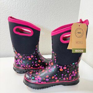 NWOB BOGS Kids' Classic Cattail Waterproof Rain Winter Boots {Youth Size 4}